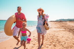 Familie am Strand