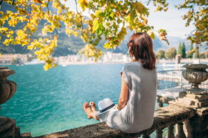 Frau am Gardasee