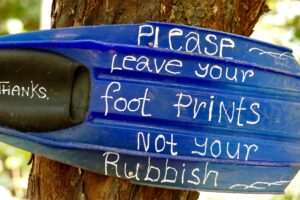 leave your footprints, not your rubbish